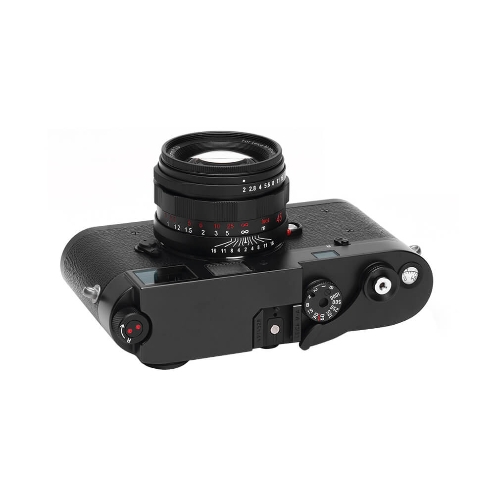 Funleader contax g45 f2 to leica m converted lens on leica side view